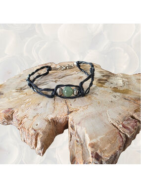 Green Aventurine Crystal Anklet – Handmade Lucky Stone Jewelry